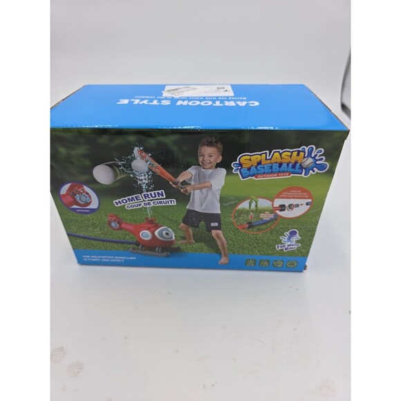 SPLASH BASEBALL WATER Sprinkler TOY HELICOPTER NIB Ages 3+ - Picture 3 of 3